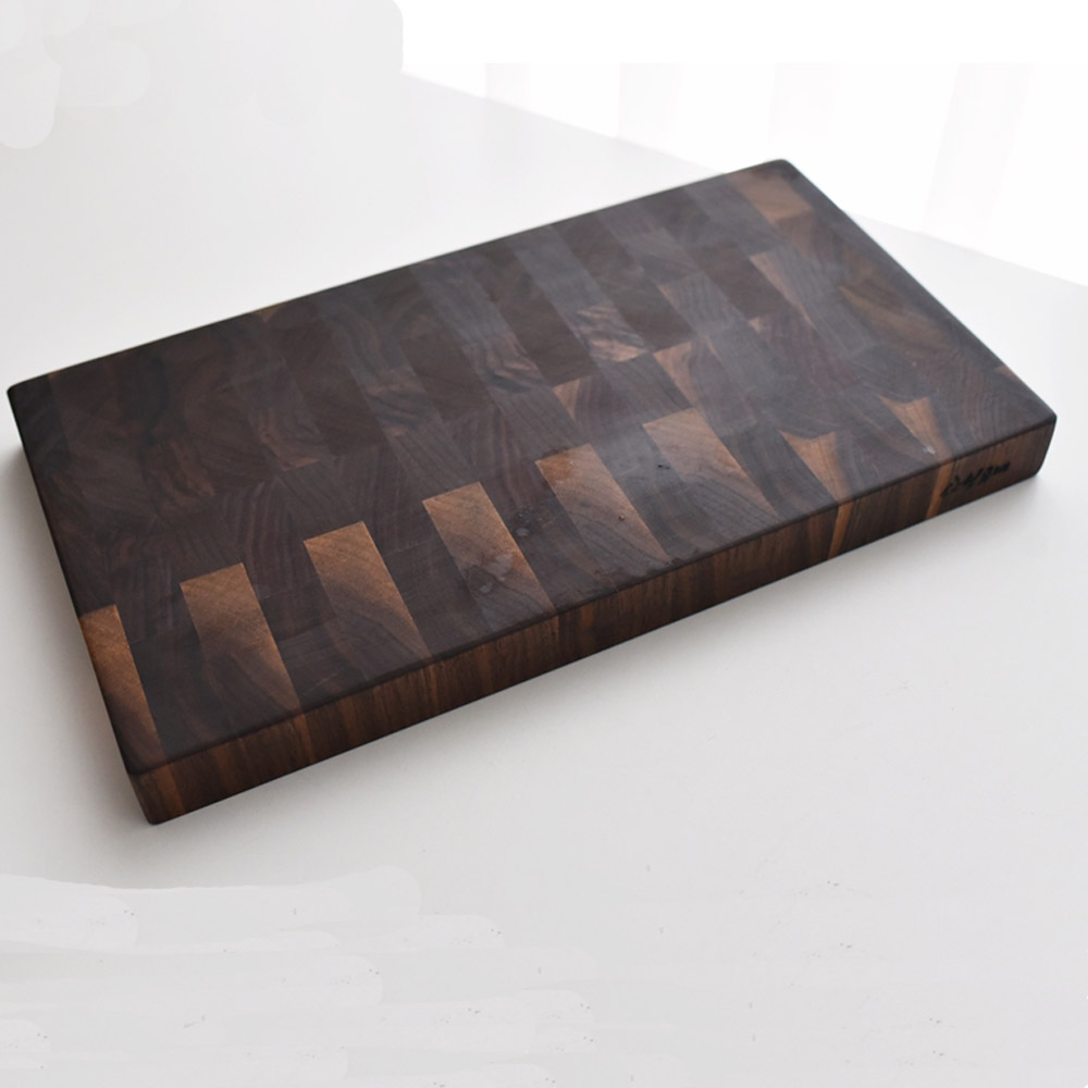 신현공예 월넛 호두 통원목 우드 주방 수제 양면 플레이팅 사각 대형 엔드그레인 나무도마